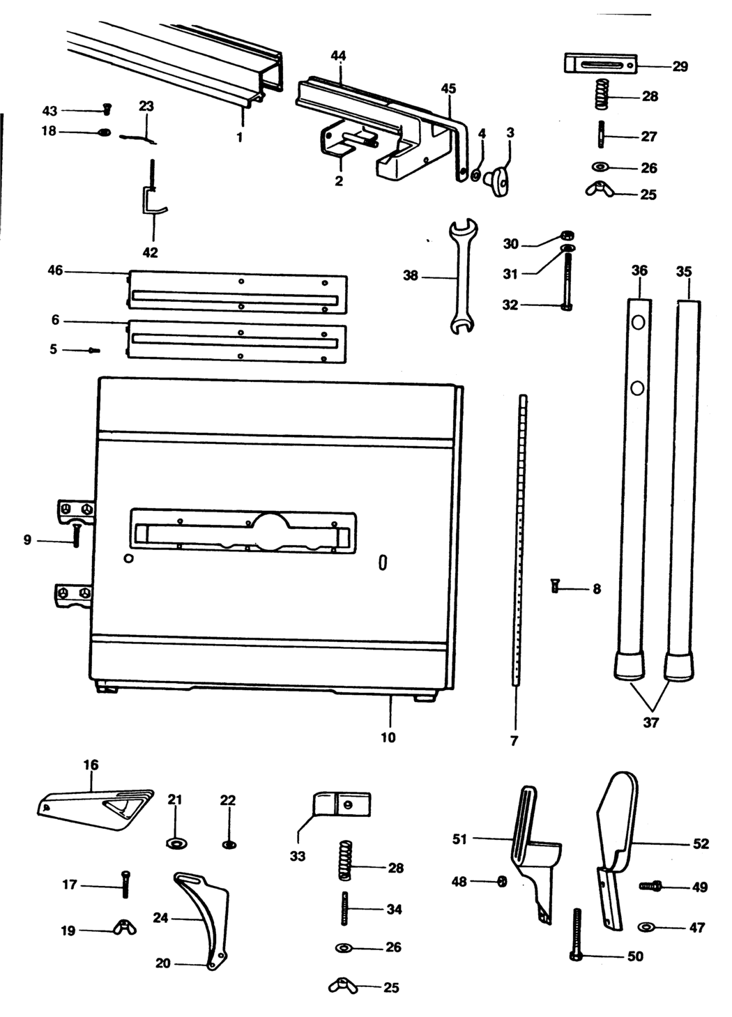 Elu 055003400 Type 1 Saw Table Spare Parts