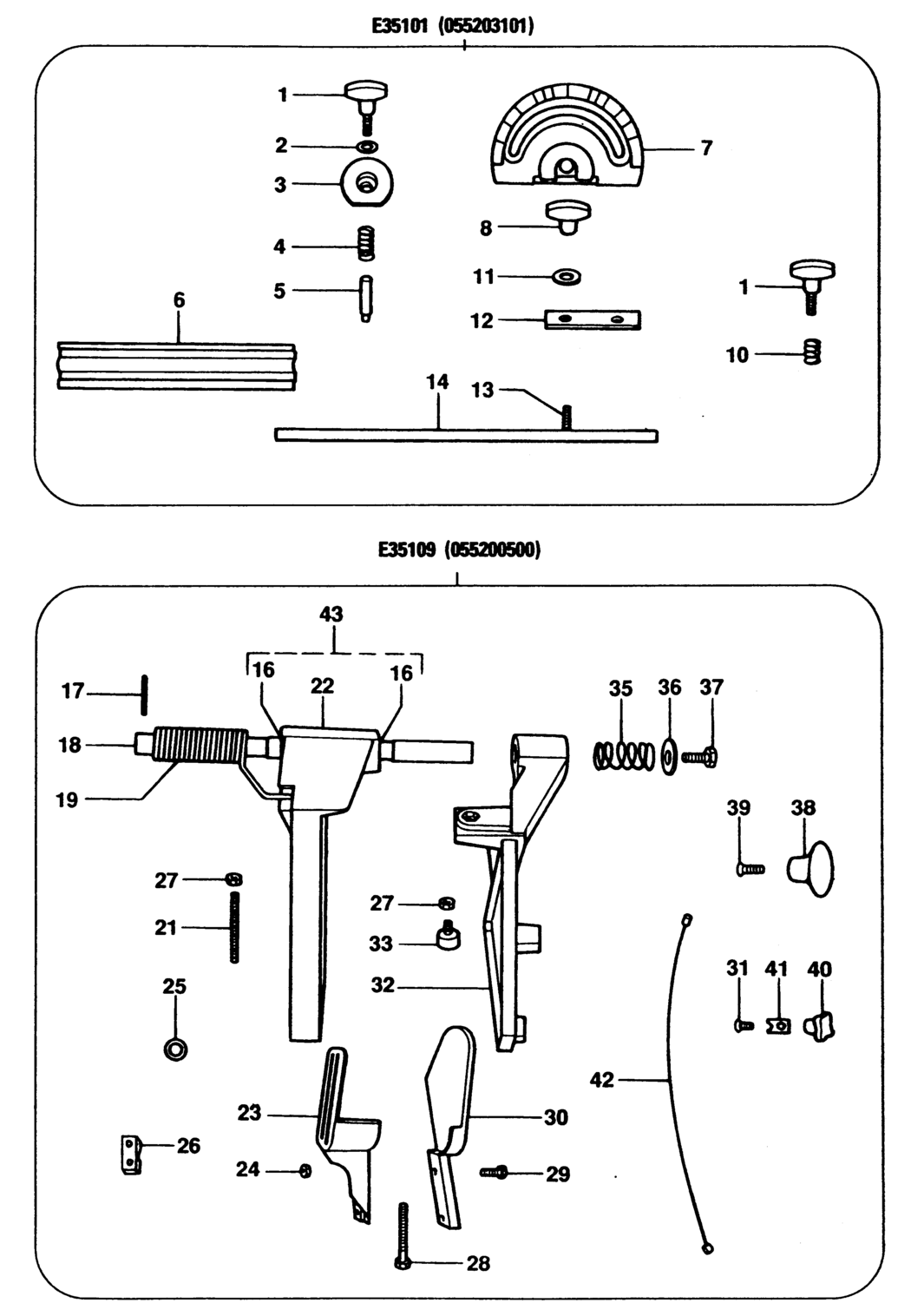 Elu 055203101 Type 1 Saw Bench Accessory Spare Parts