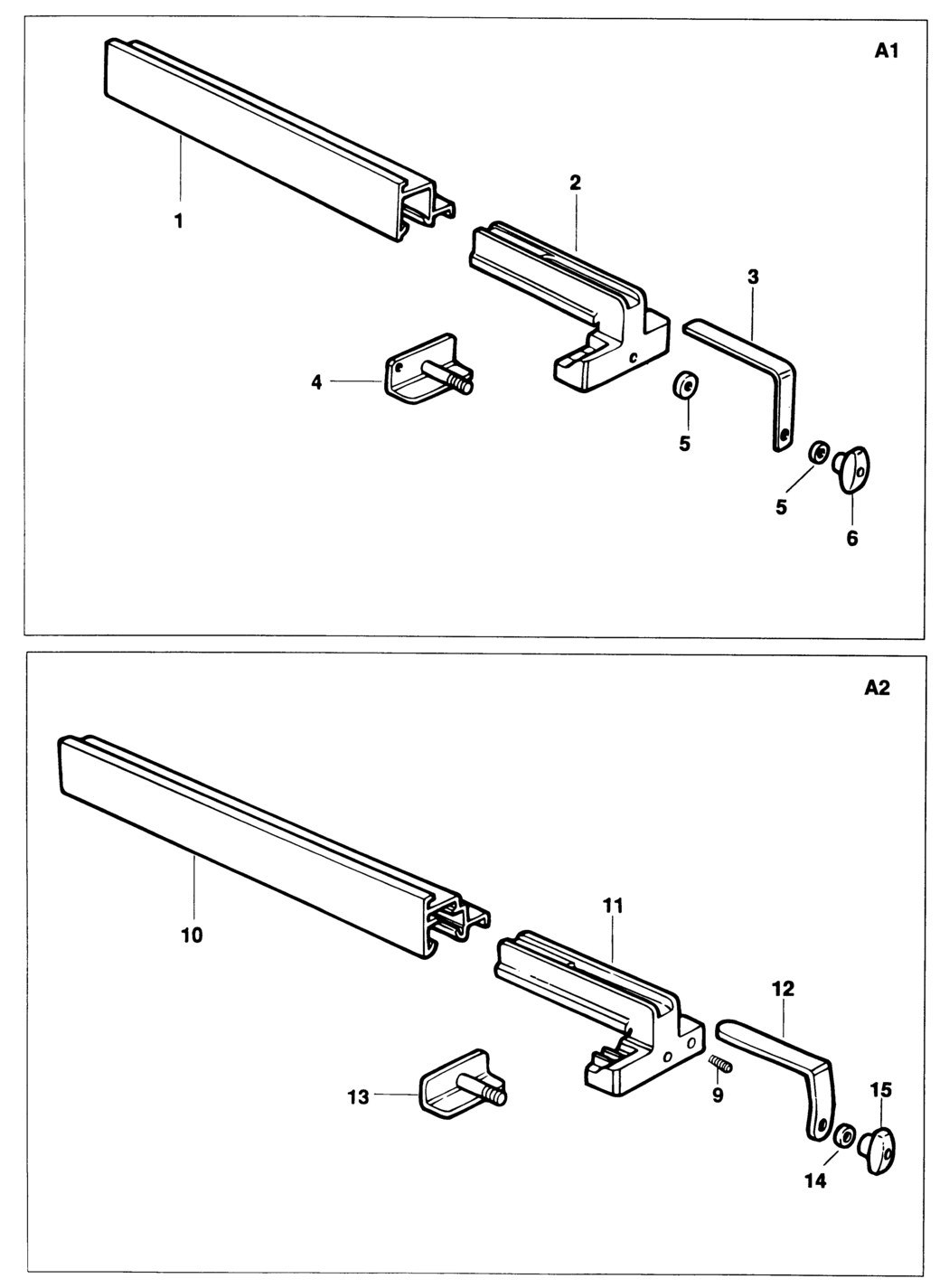 Elu 170203102 Type 1 Rip Fence Spare Parts