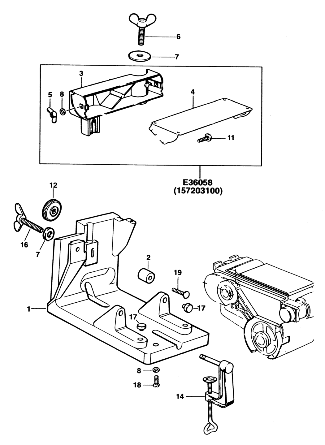 Elu E36058 Type 2 Stand Spare Parts