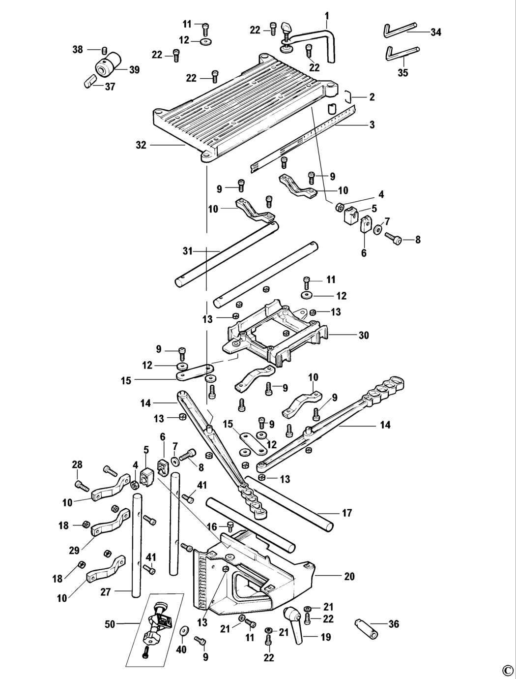 Elu E38753 Type 1 Mortiser Spare Parts