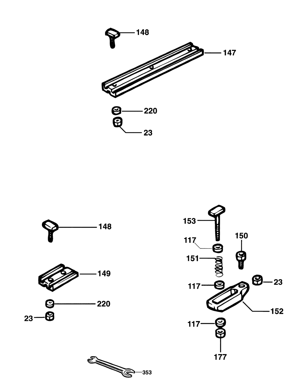 Elu EZ49037 Type 1 Clamp Set Spare Parts