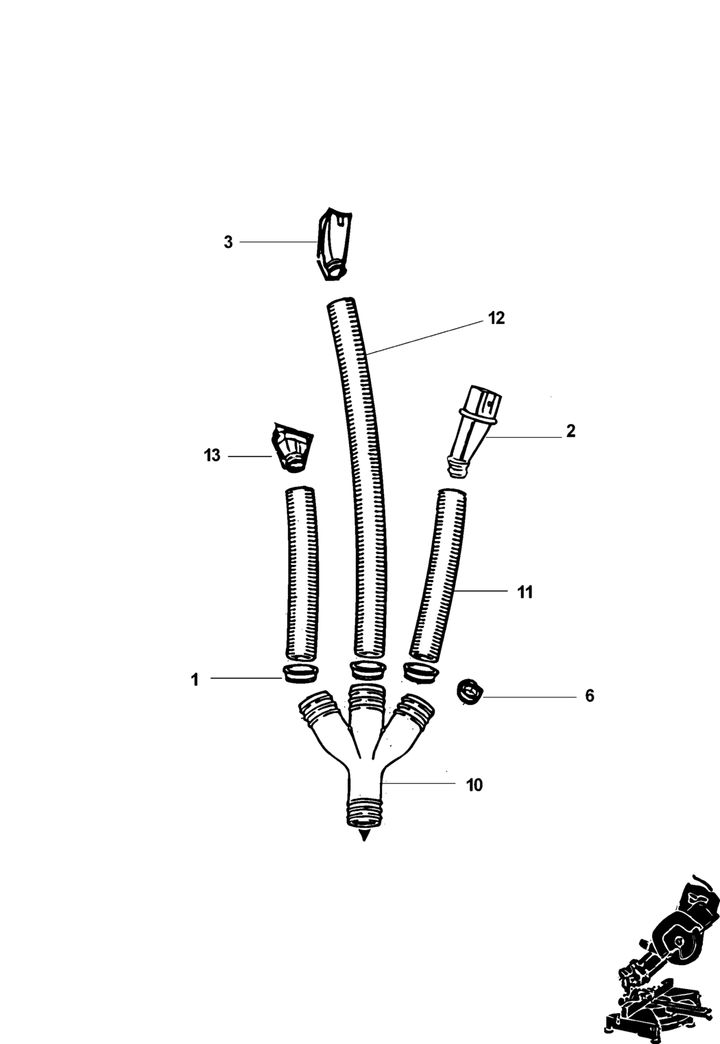 Elu EZ7778 Type 1 Dust Extraction Kit Spare Parts