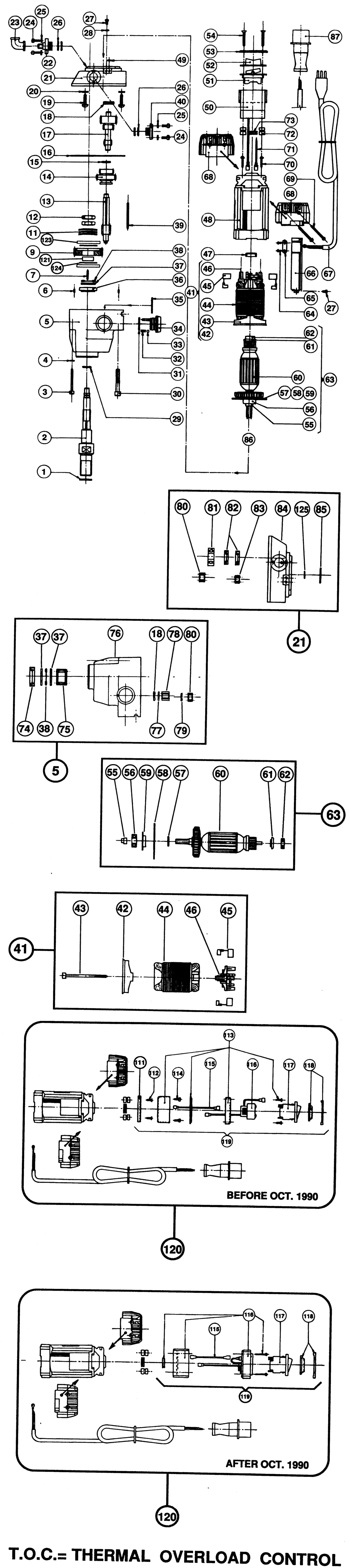 Elu DIAMANT-3 Type 1 Core Drill Spare Parts