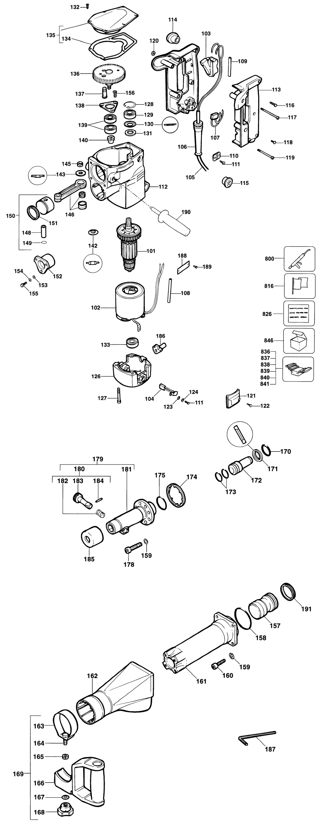 Elu SH60K Type 3 Hammer Spare Parts