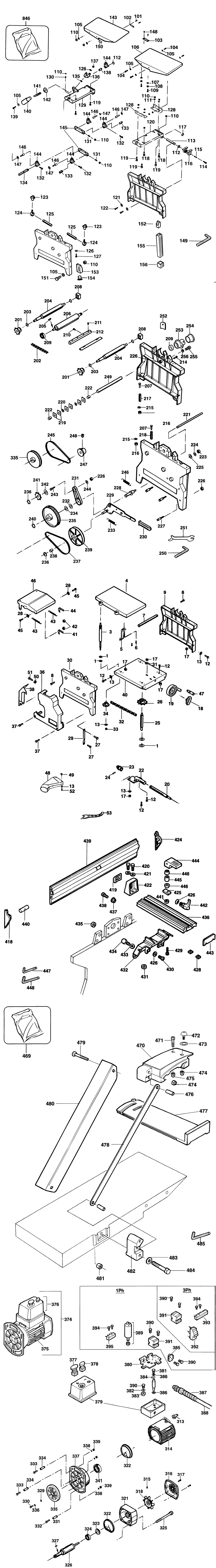 Elu EPT1163 Type 2 Planer Thicknesser Spare Parts