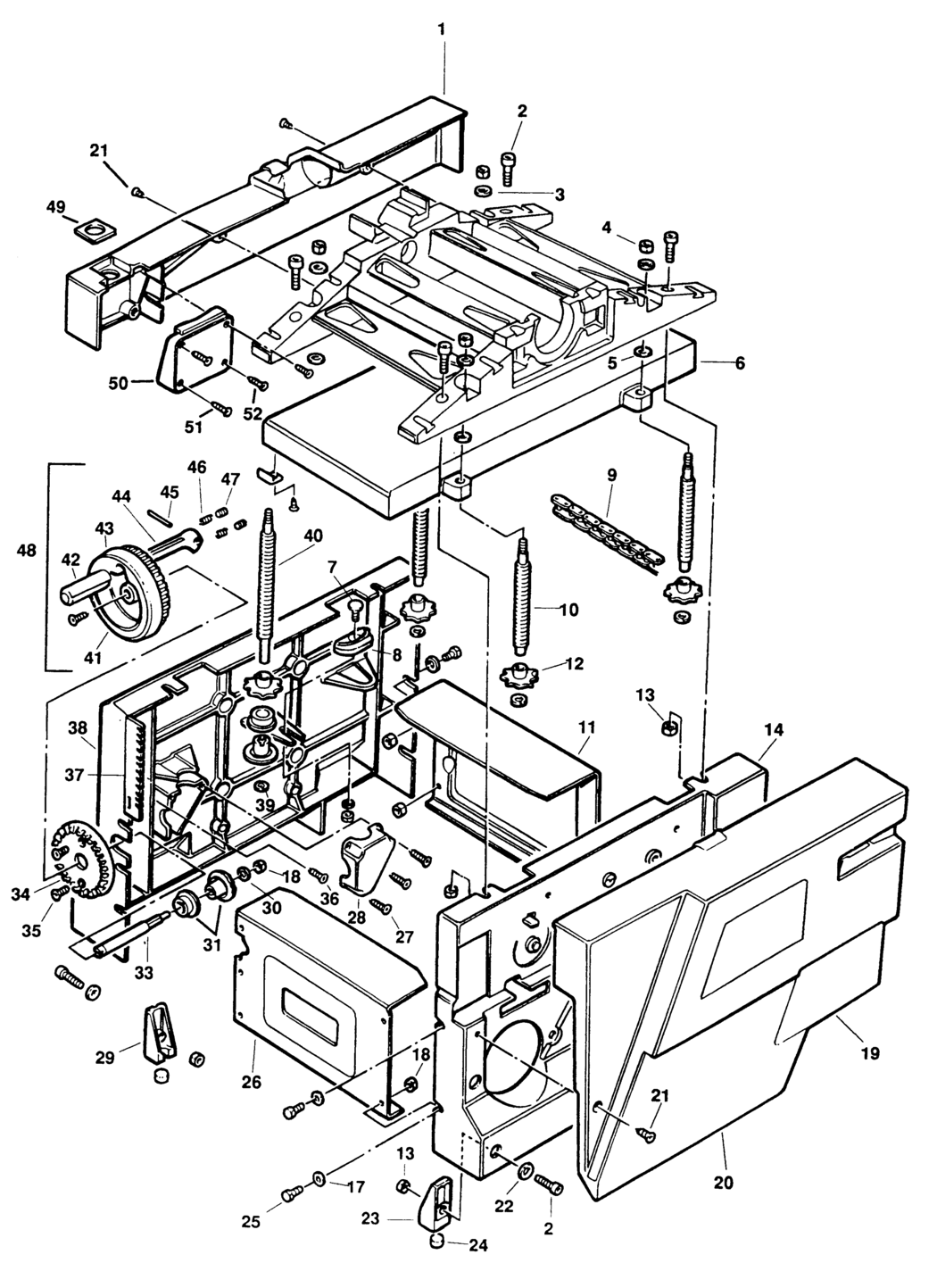 Elu EPT1901-3-A Type 1 Planer Thicknesser Spare Parts