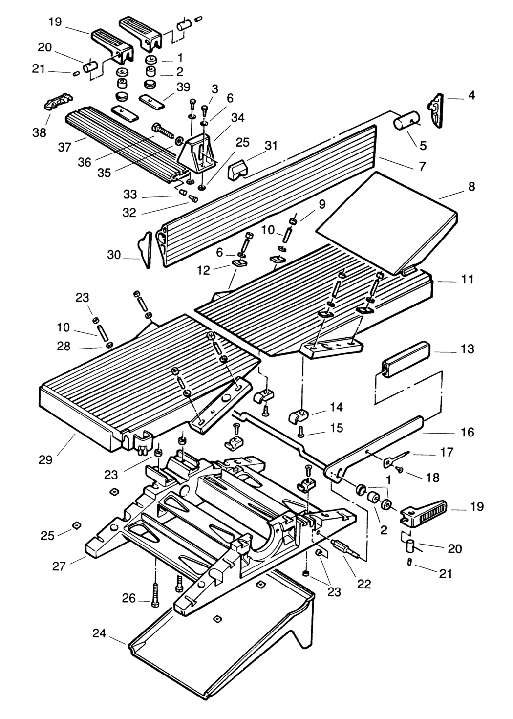 Elu EPT1901-3-B Type 1 Planer Thicknesser Spare Parts