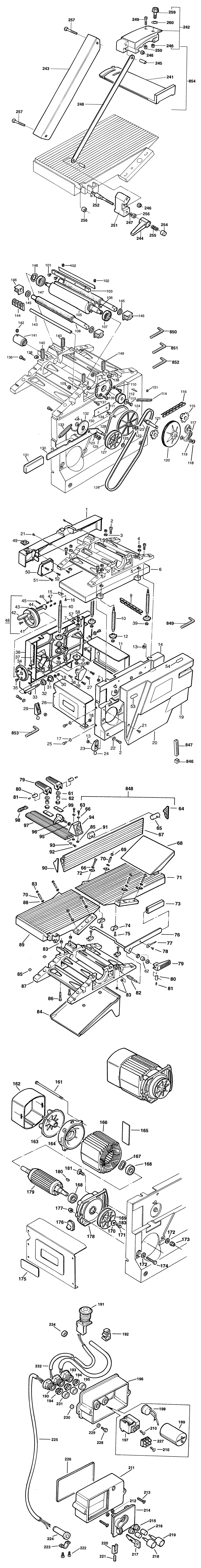 Elu EPT1911-3 Type 1 Planer Thicknesser Spare Parts