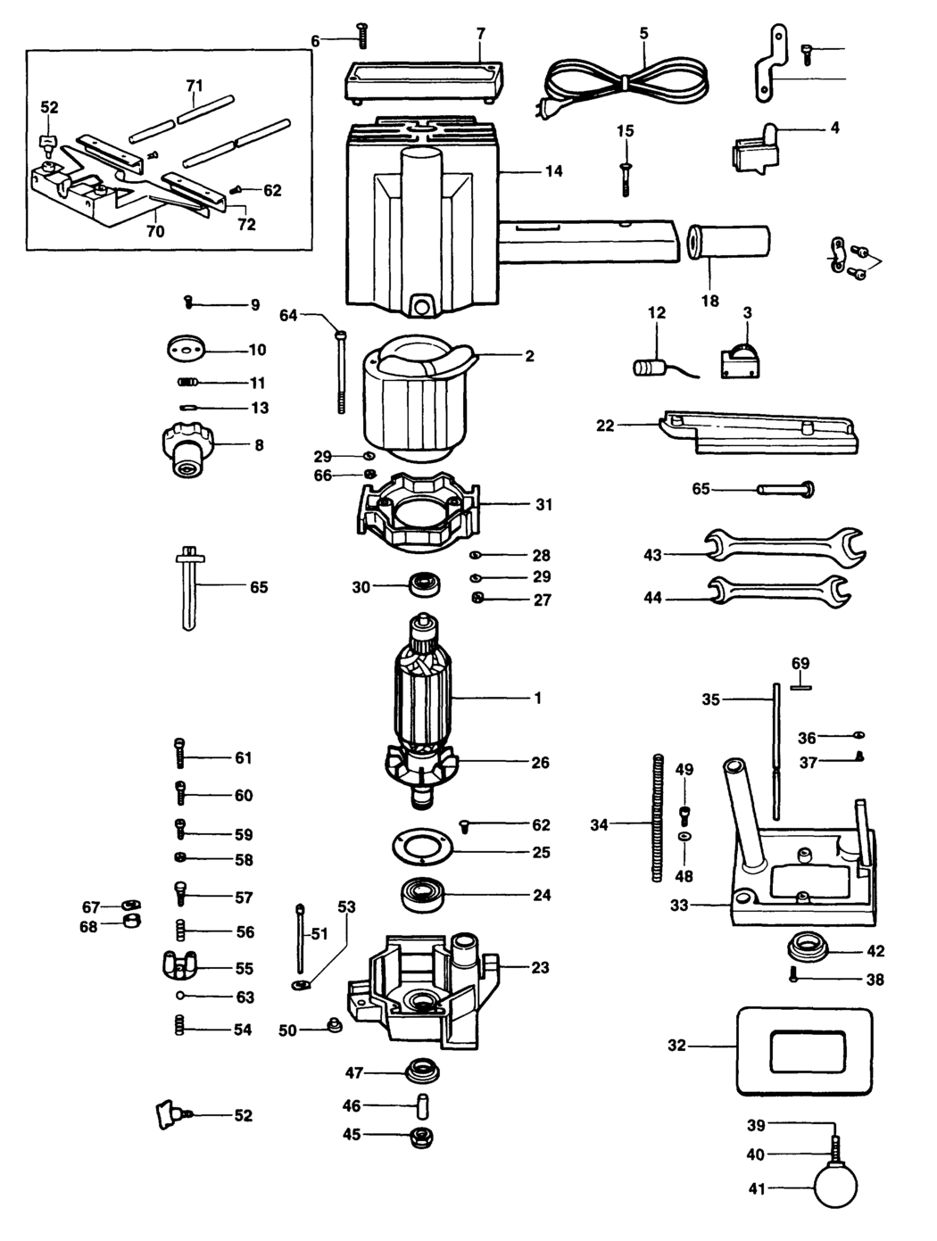 Elu MF68 Type 2 Laminate Trimmer Spare Parts
