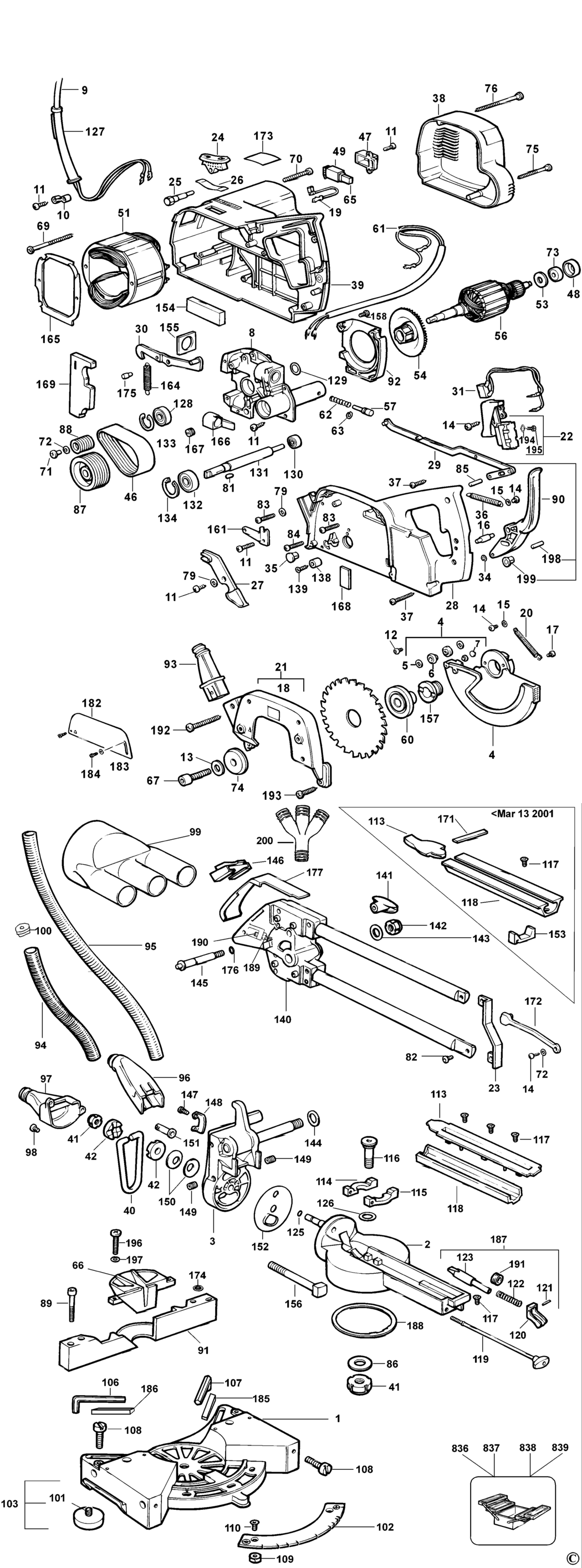 Elu PS274 Type 2 Crosscut Mitre Saw Spare Parts