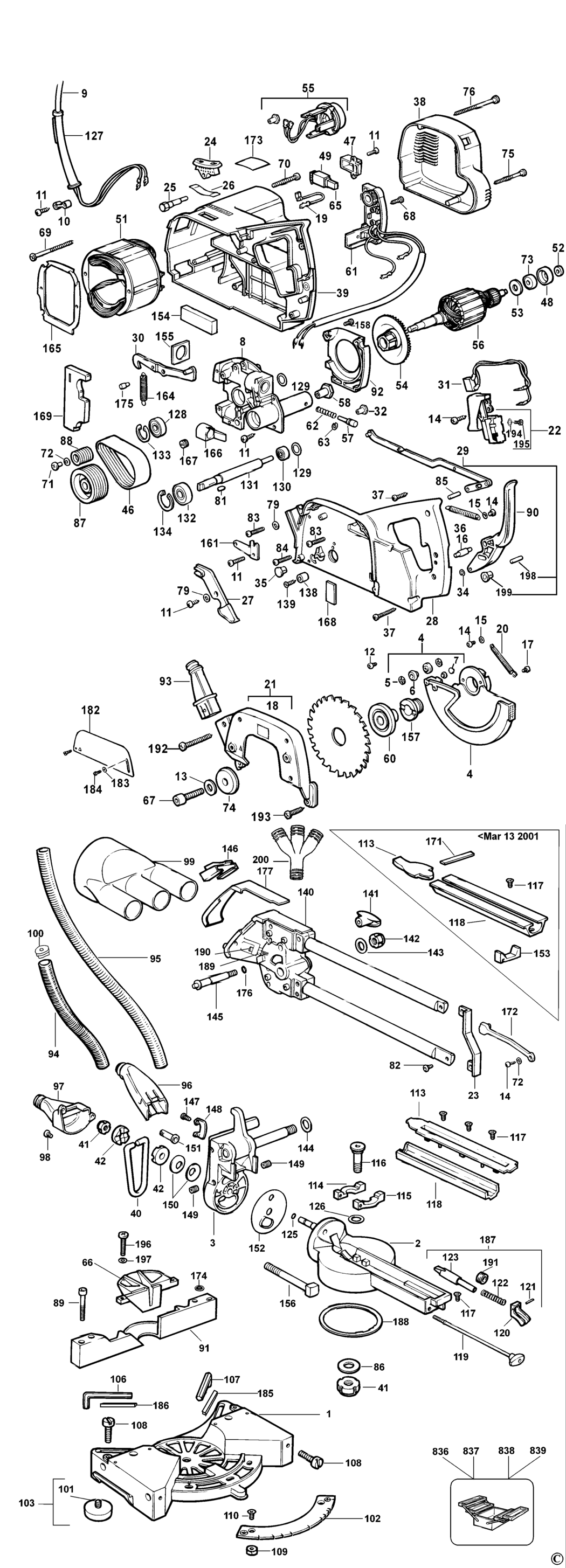 Elu PS274E Type 2 Crosscut Mitre Saw Spare Parts