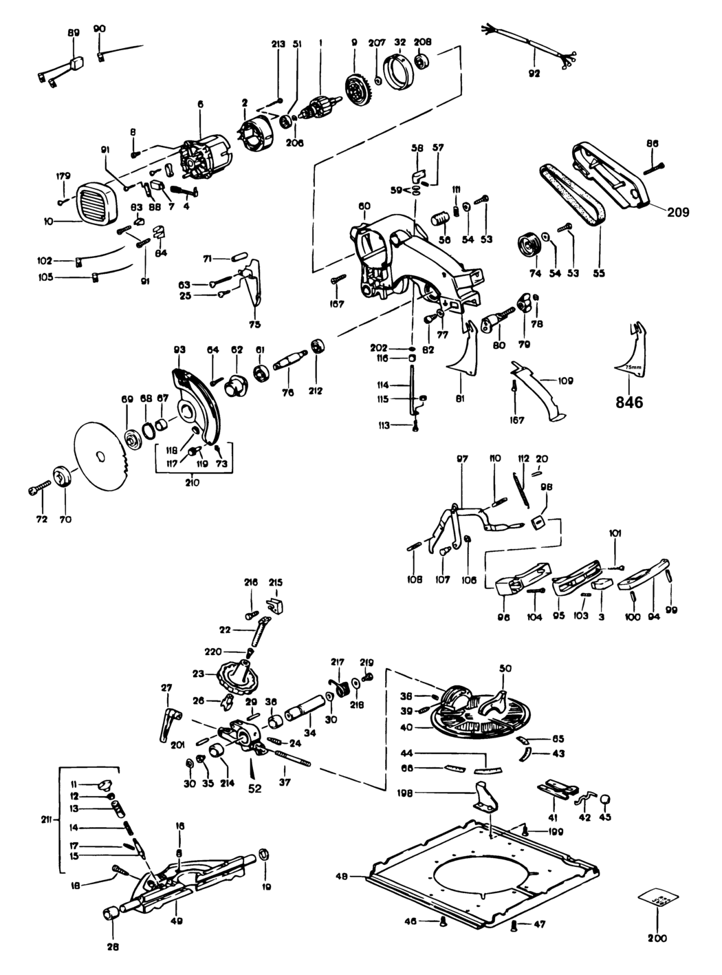 Elu TGS170----E Type 1 Motor Spare Parts