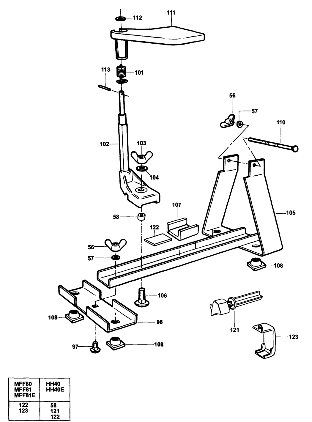 Elu EZ49154 Type 1 Inversion Stand Spare Parts