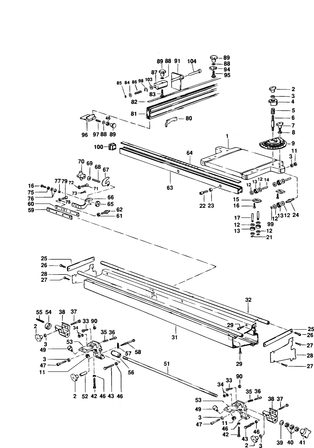 Elu E34970 Type 1 Table Spare Parts