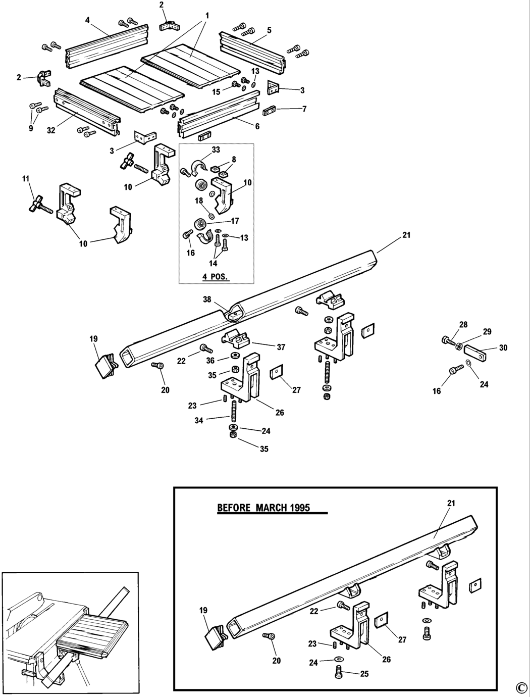 Elu E35173 Type 1 Table Spare Parts