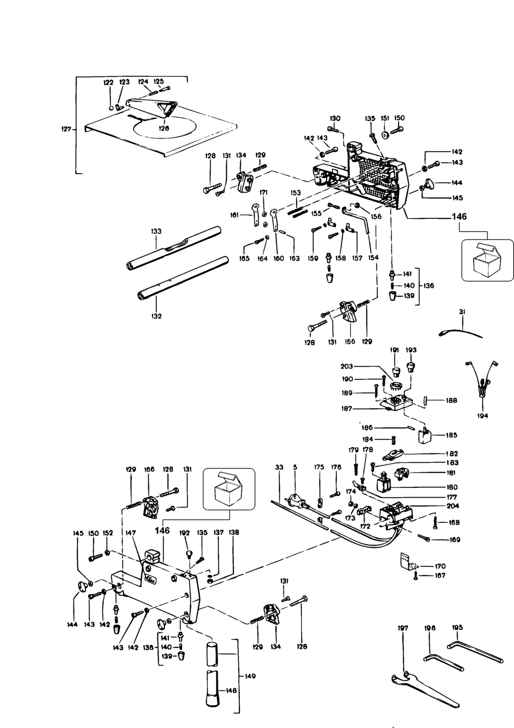 Elu TGS170----F Type 1 Table Spare Parts