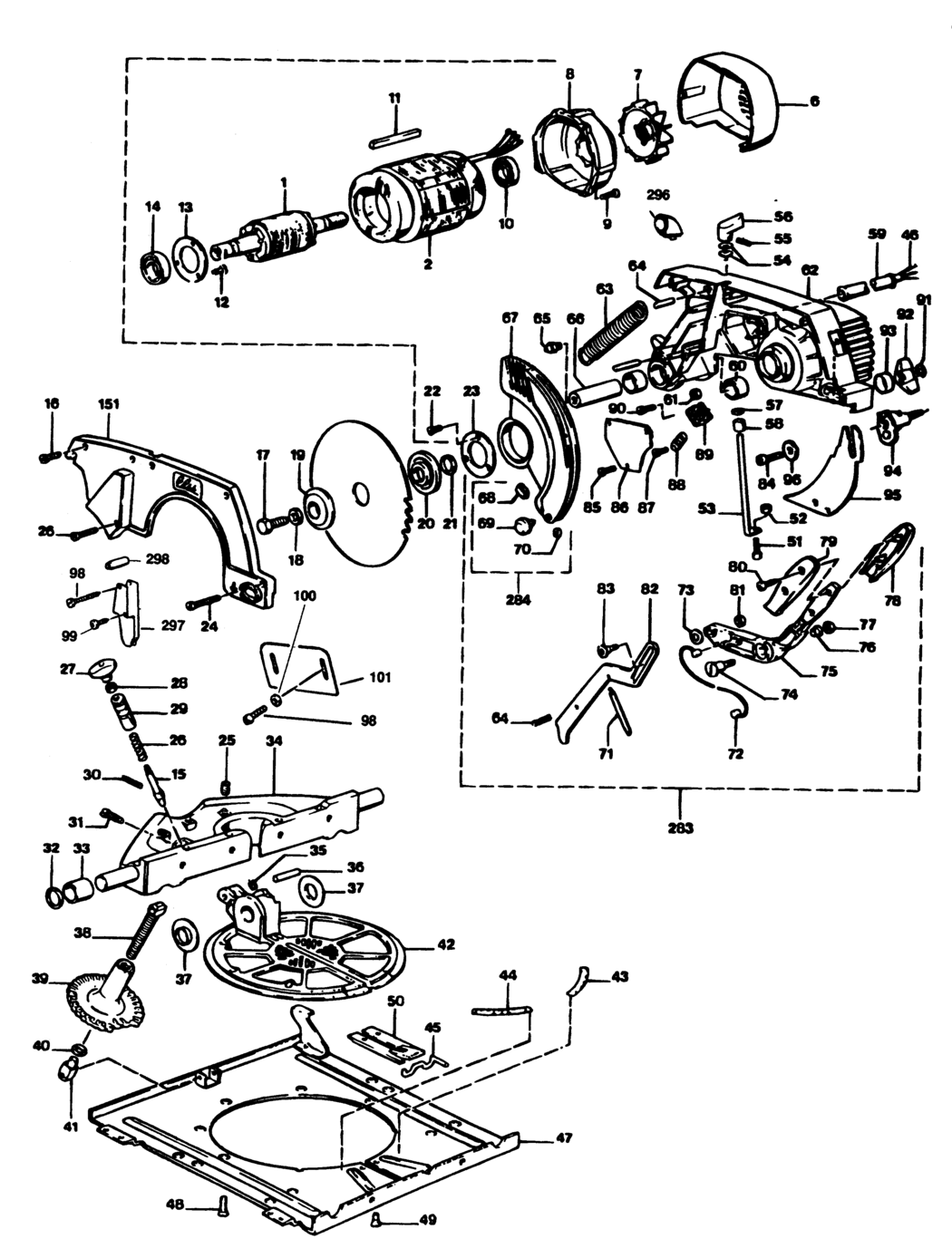 Elu TGS171----J Type 1 Motor Spare Parts