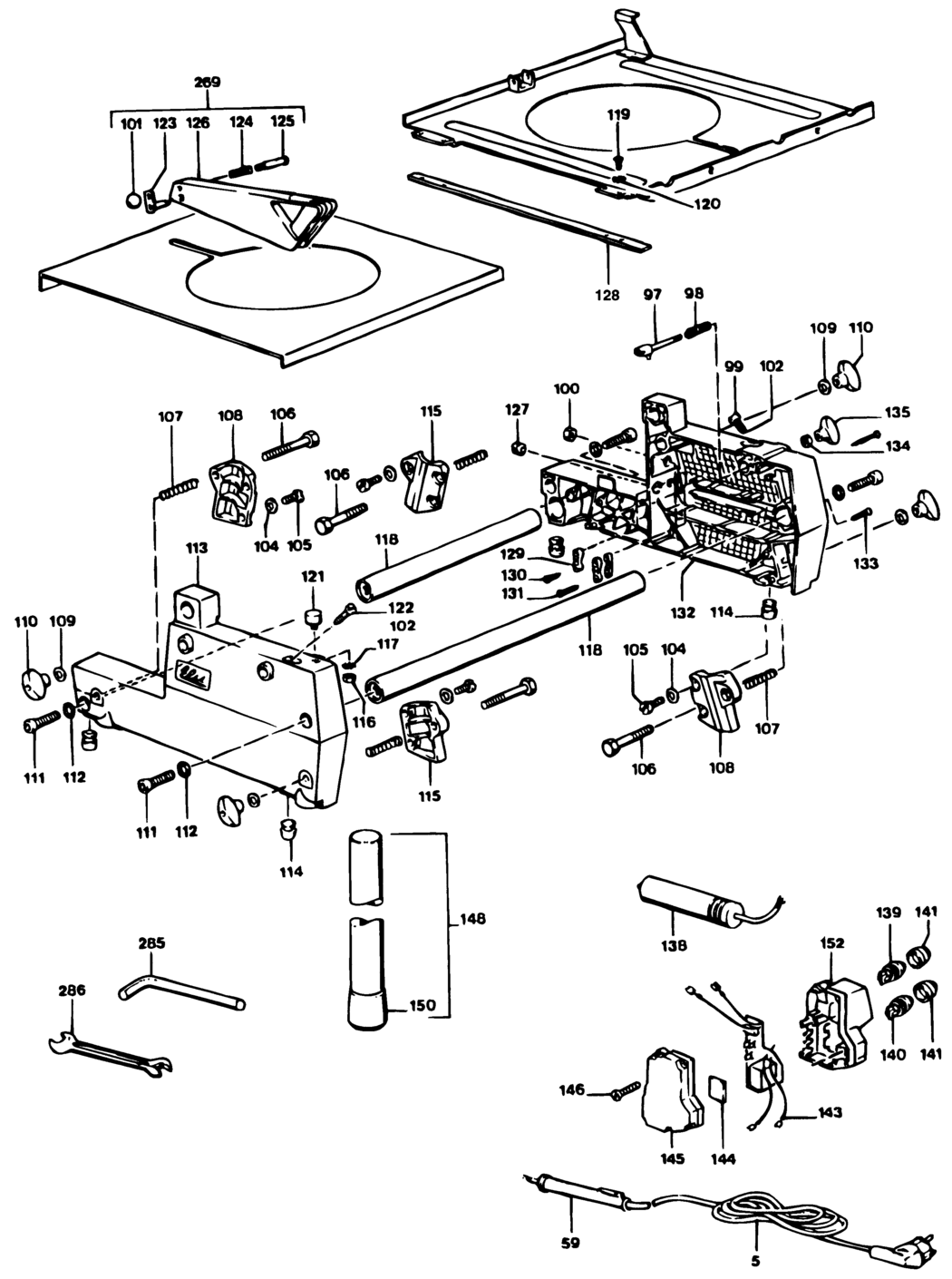 Elu TGS171----K Type 1 Table Spare Parts