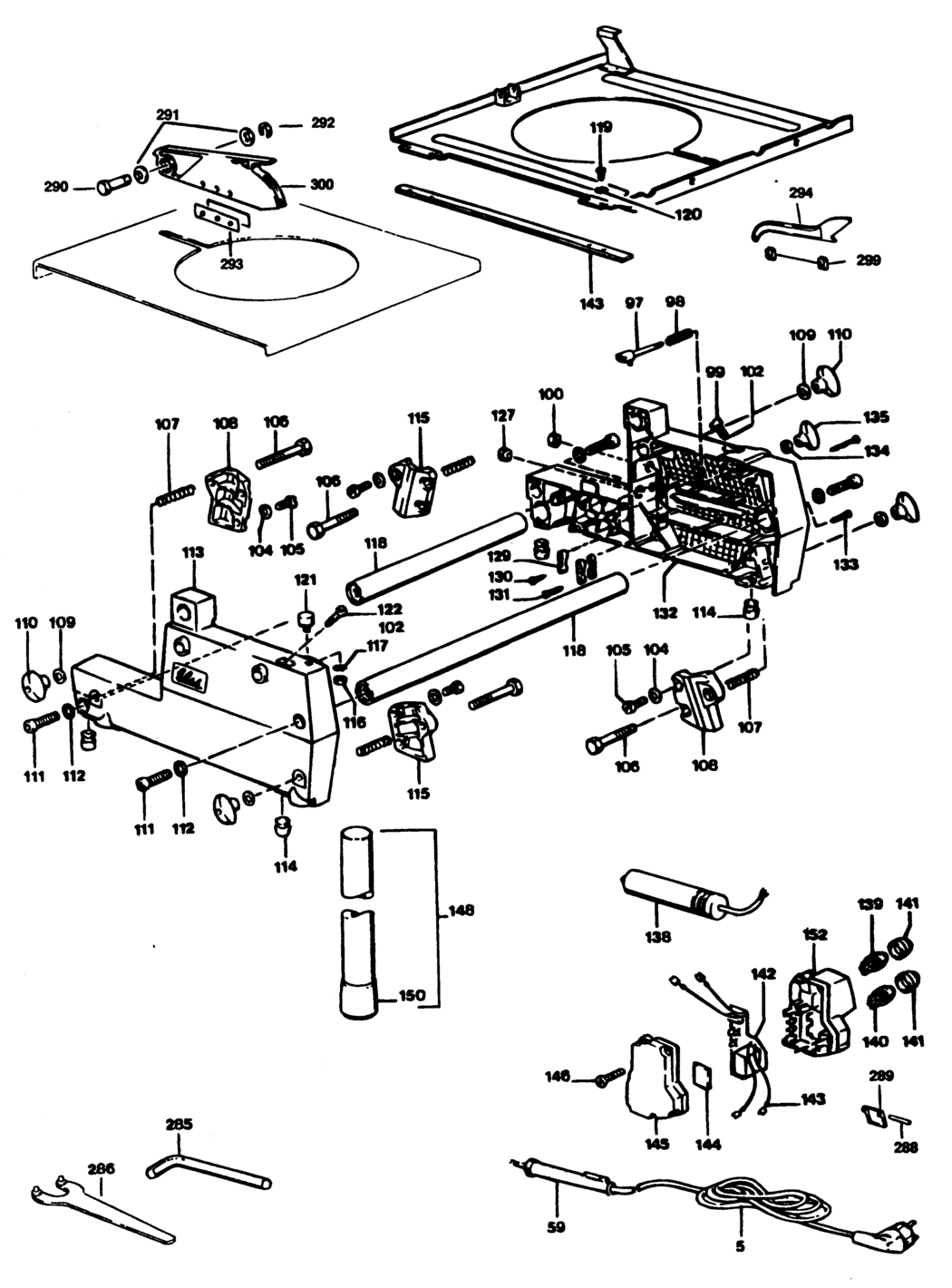 Elu TGS171----M Type 1 Table Spare Parts