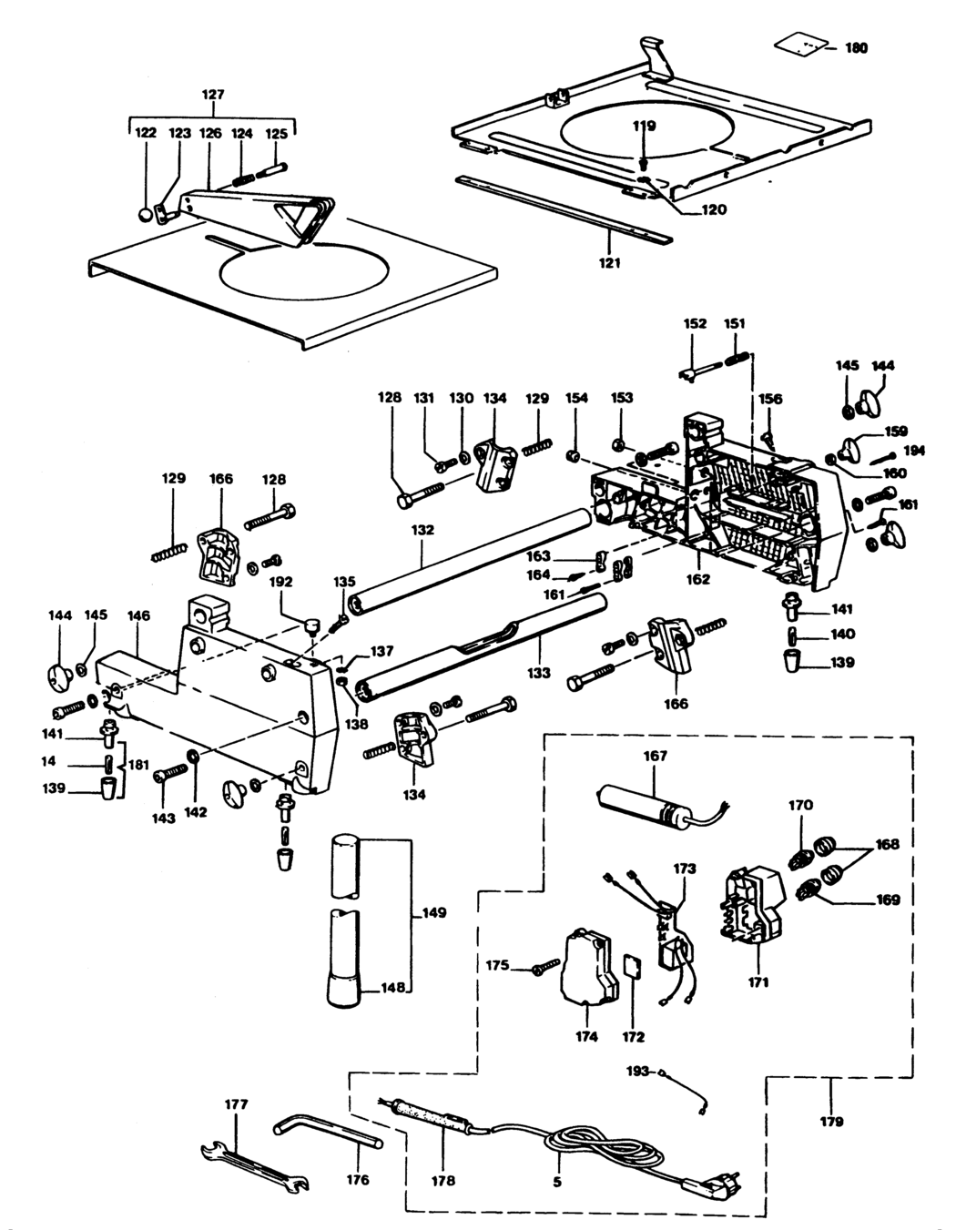 Elu TGS172----H Type 1 Table Spare Parts