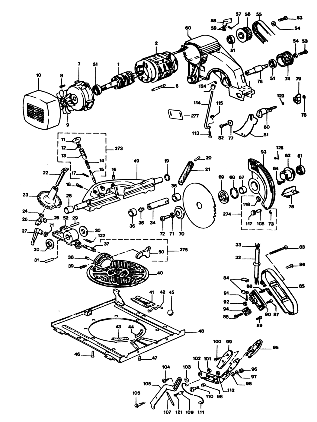 Elu TGS172----J Type 1 Motor Spare Parts
