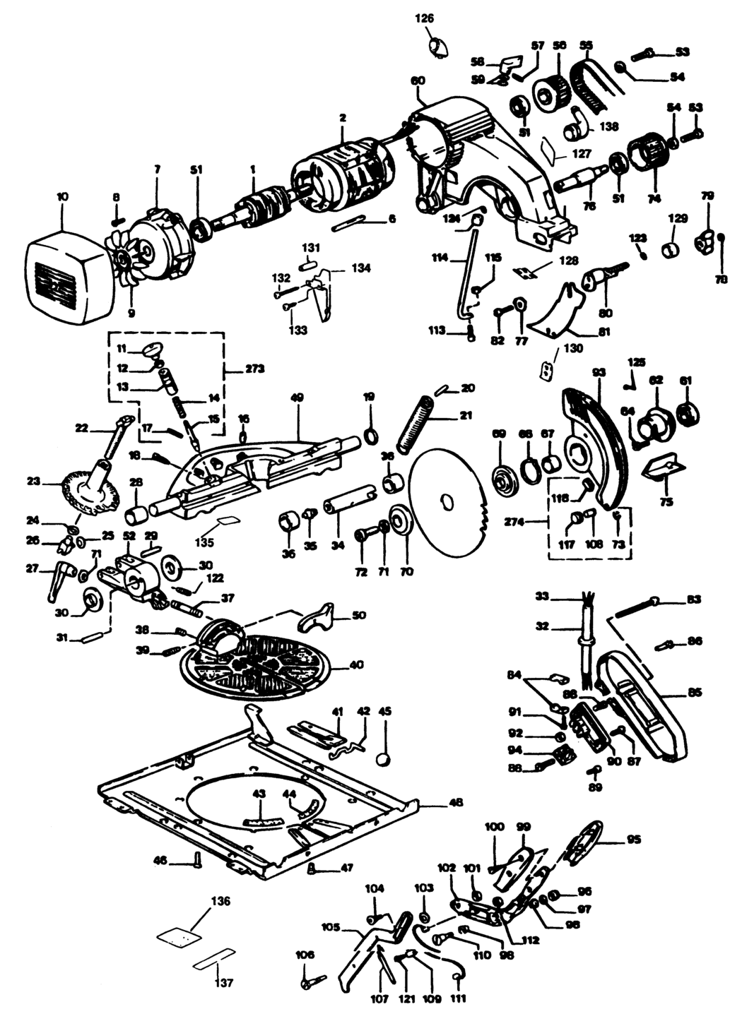 Elu TGS172----L Type 1 Motor Spare Parts