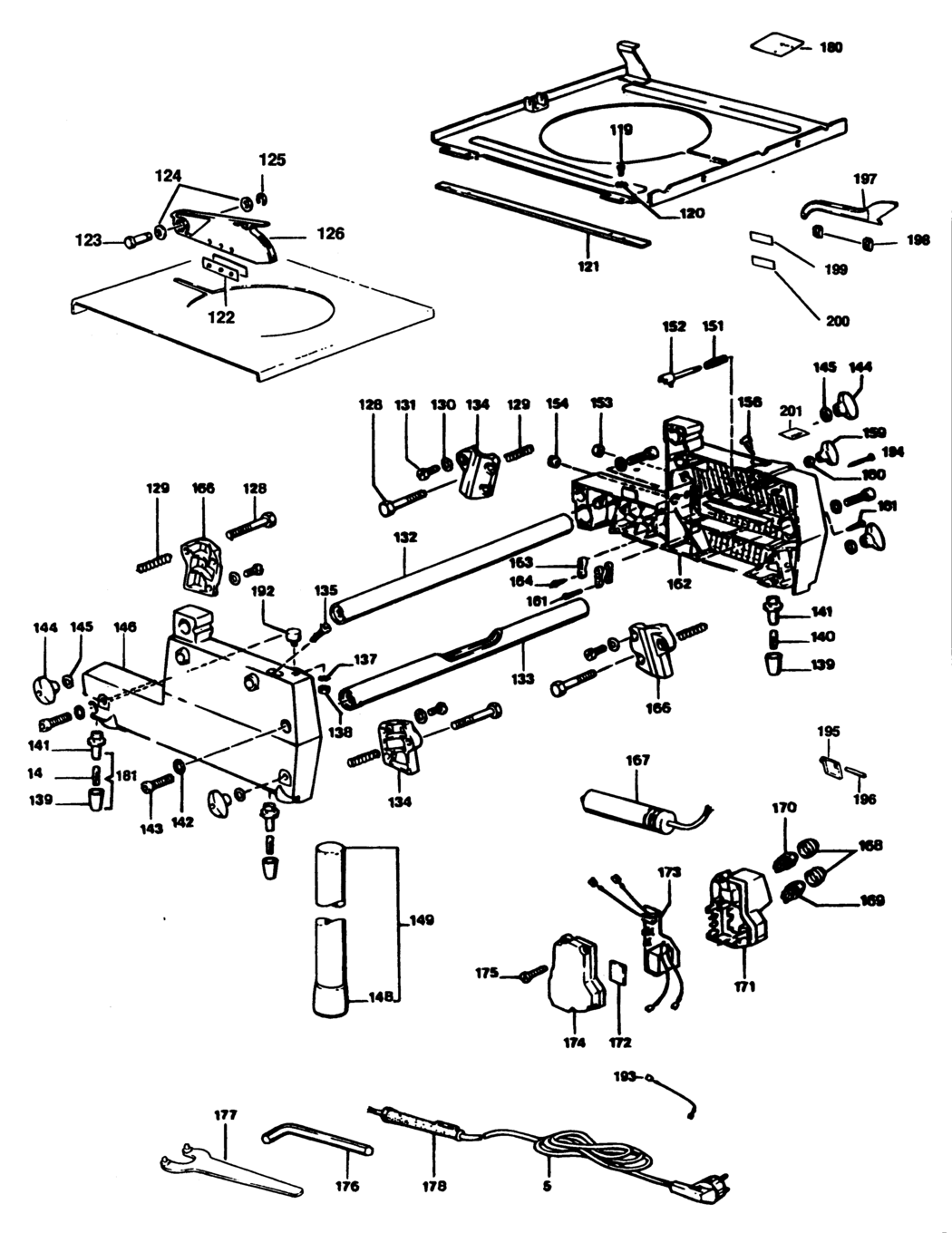 Elu TGS172----M Type 1 Table Spare Parts