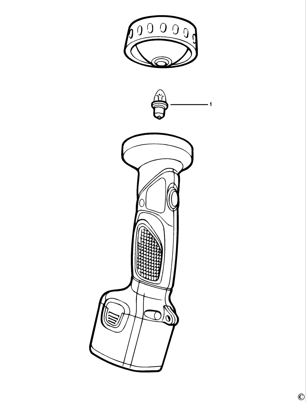 Elu TL14 Type 1 Cordless Torch Spare Parts