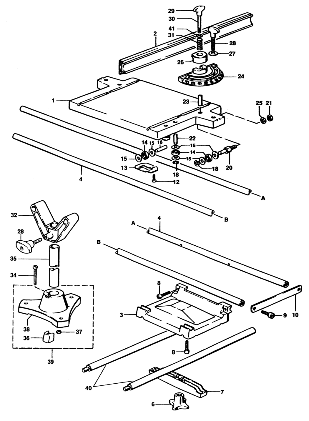 Elu 71203402 Type 1 Table Spare Parts