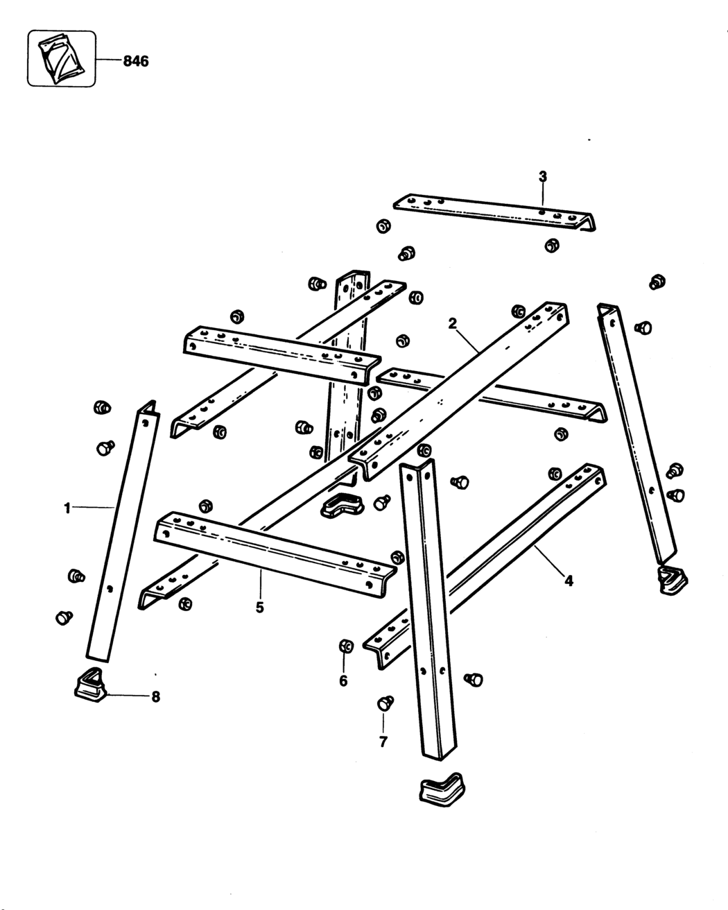 Dewalt DA850 Type 1 Leg Stand Spare Parts