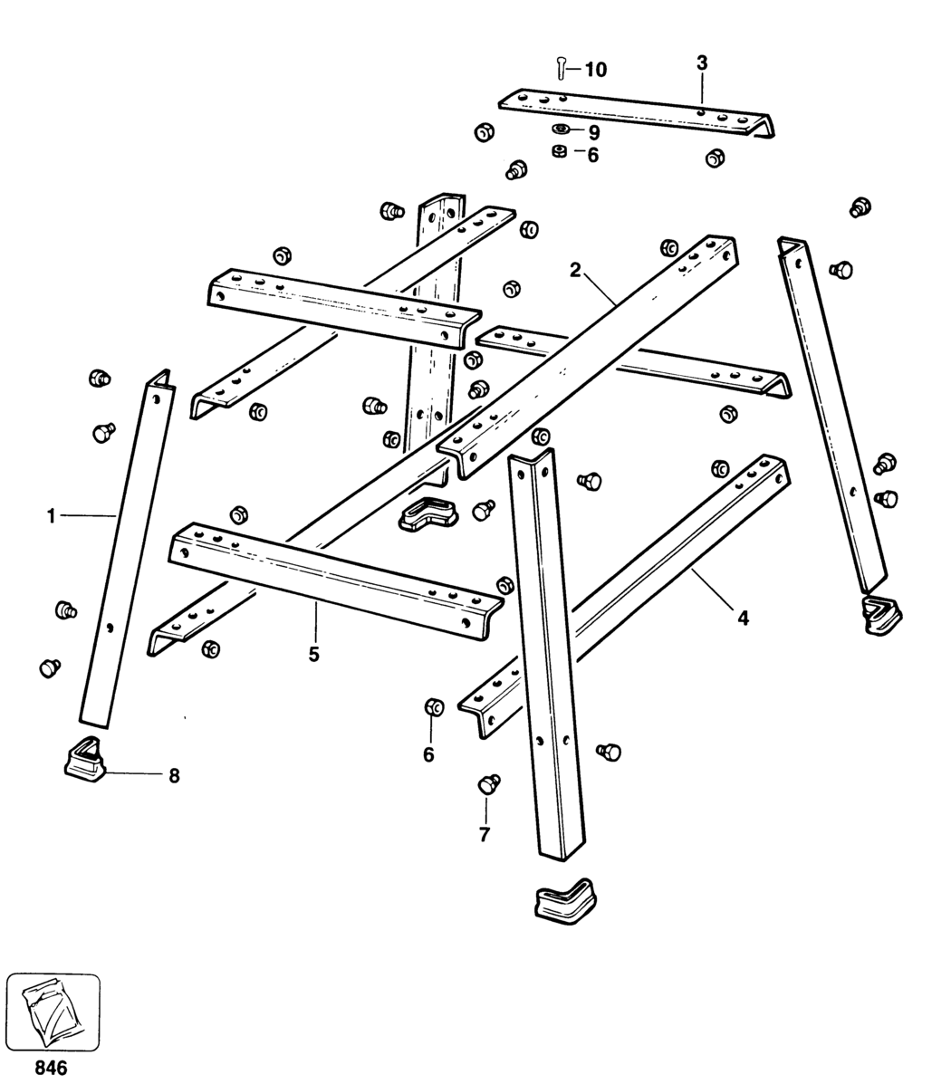 Dewalt DA880 Type 1 Leg Stand Spare Parts