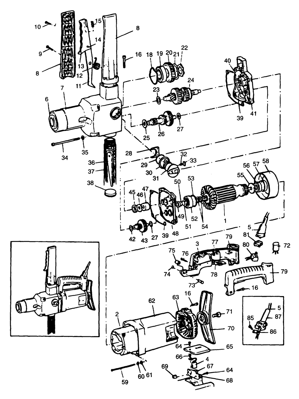 Dewalt DW153 Type 1 Drill Spare Parts