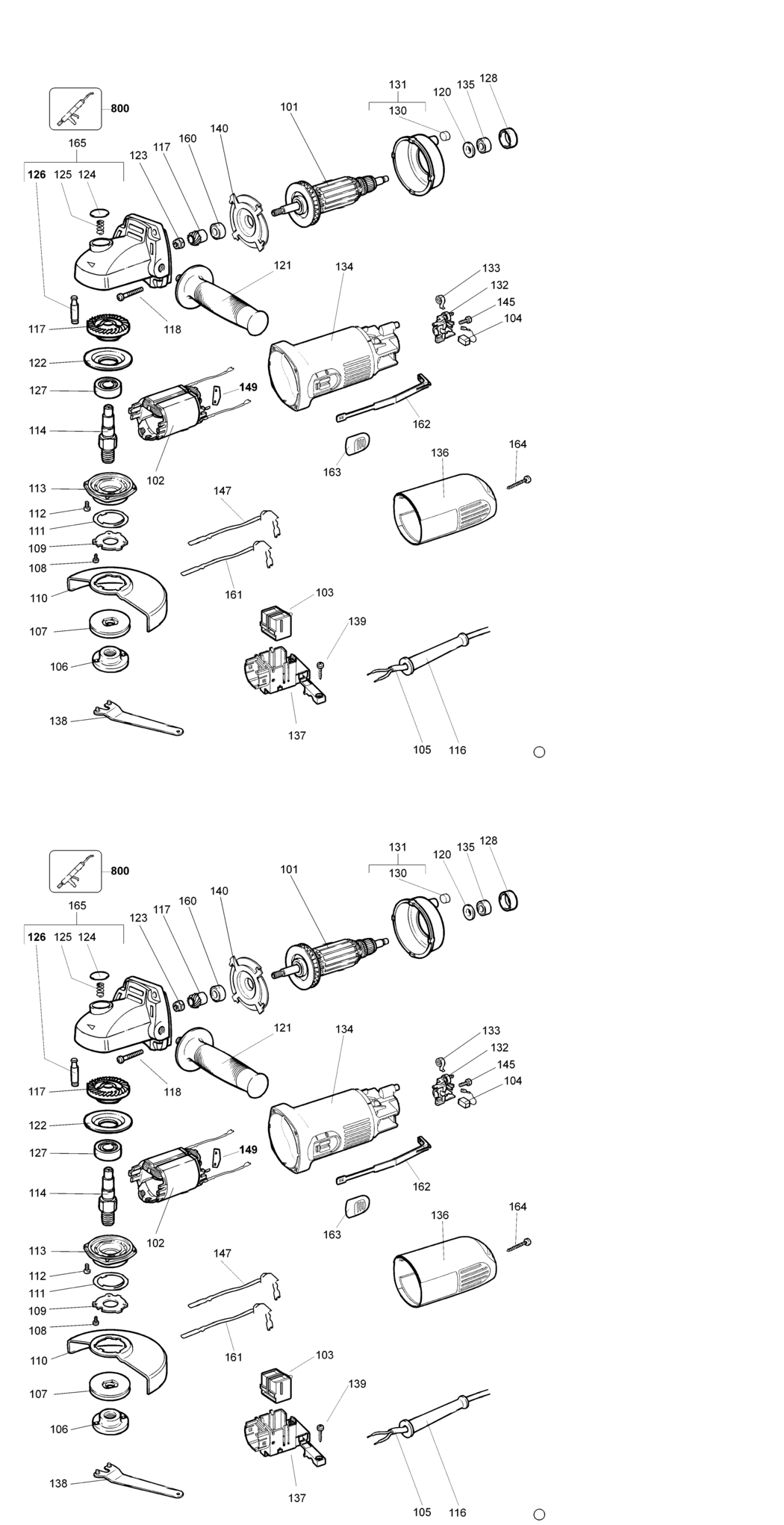 Dewalt DW824 Type 1 Angle Grinder Spare Parts