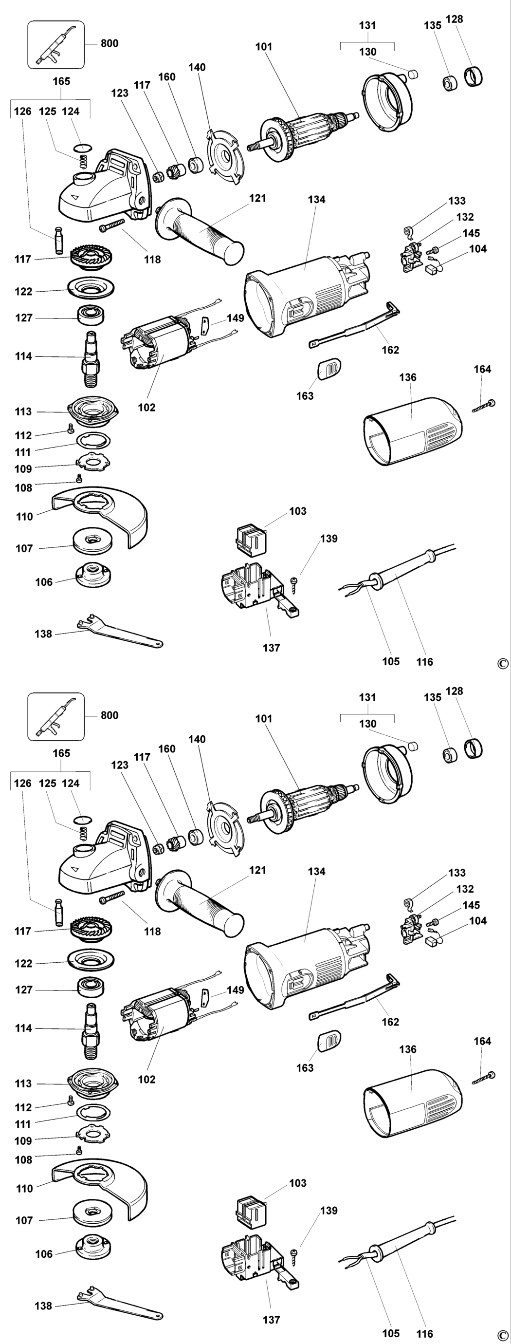 Dewalt DW824 Type 3 Angle Grinder Spare Parts