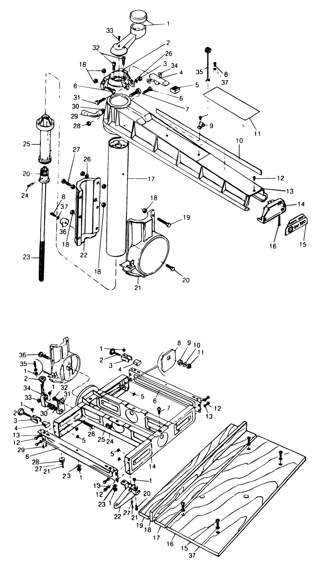 Dewalt DN890-----A Type 1 Radial Arm Saw Spare Parts