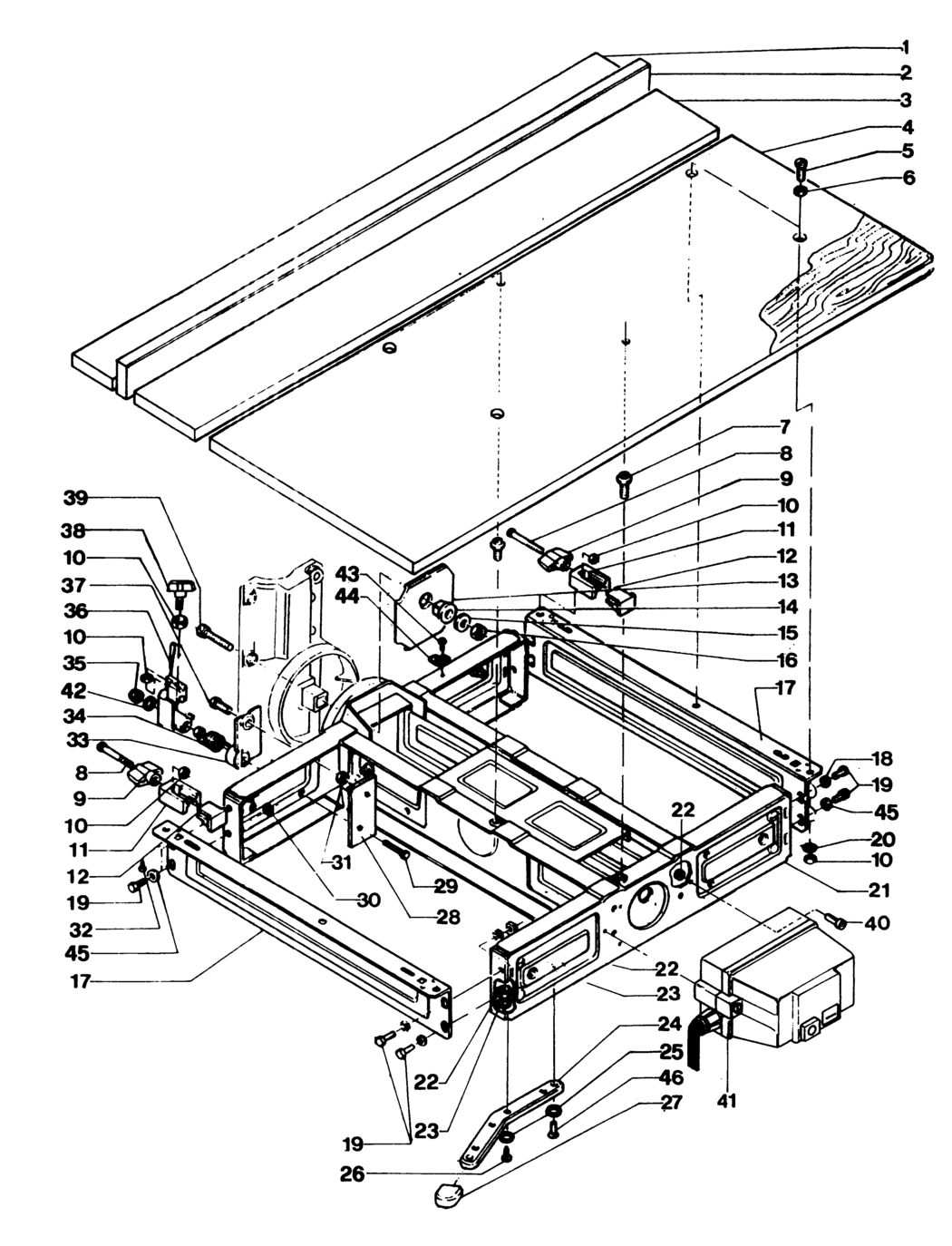 Dewalt DW1201----D Type 1 Radial Arm Saw Spare Parts