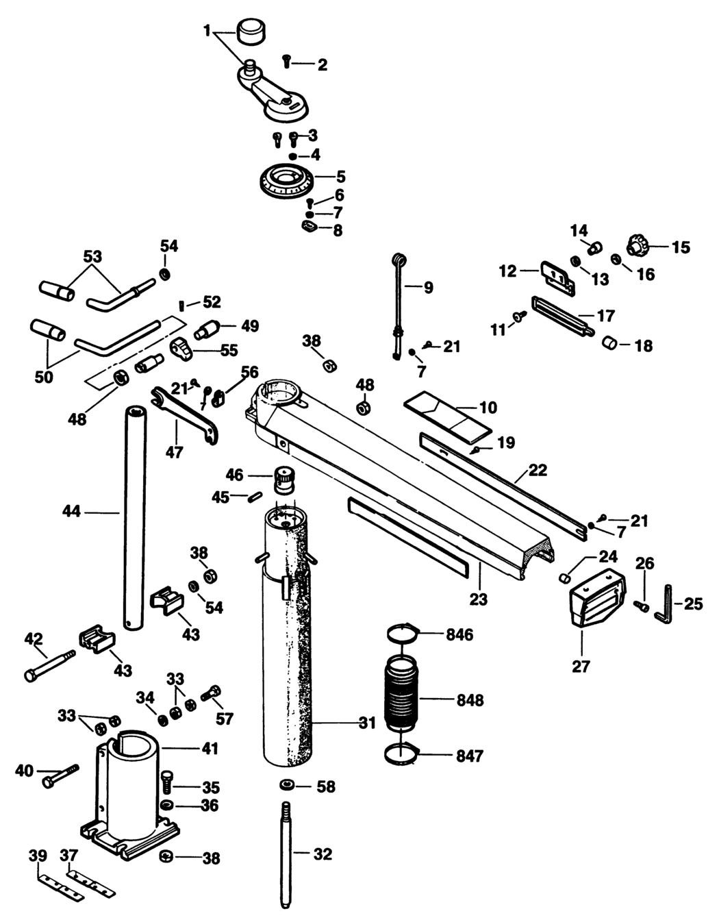 Dewalt DW1751----A Type 1 Radial Arm Saw Spare Parts