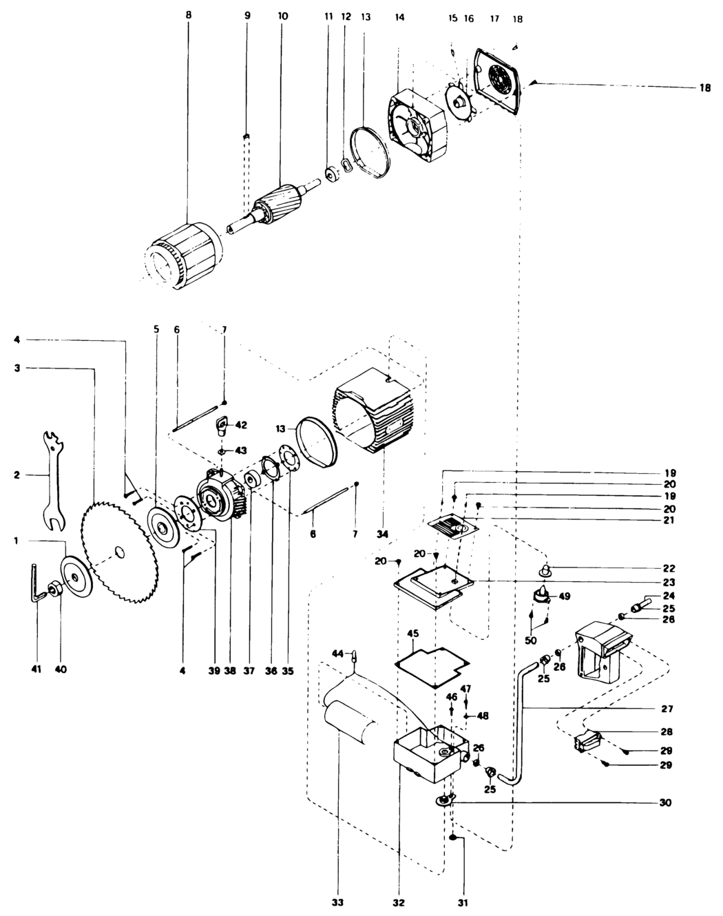 Dewalt DW8001----D Type 1 Radial Arm Saw Spare Parts