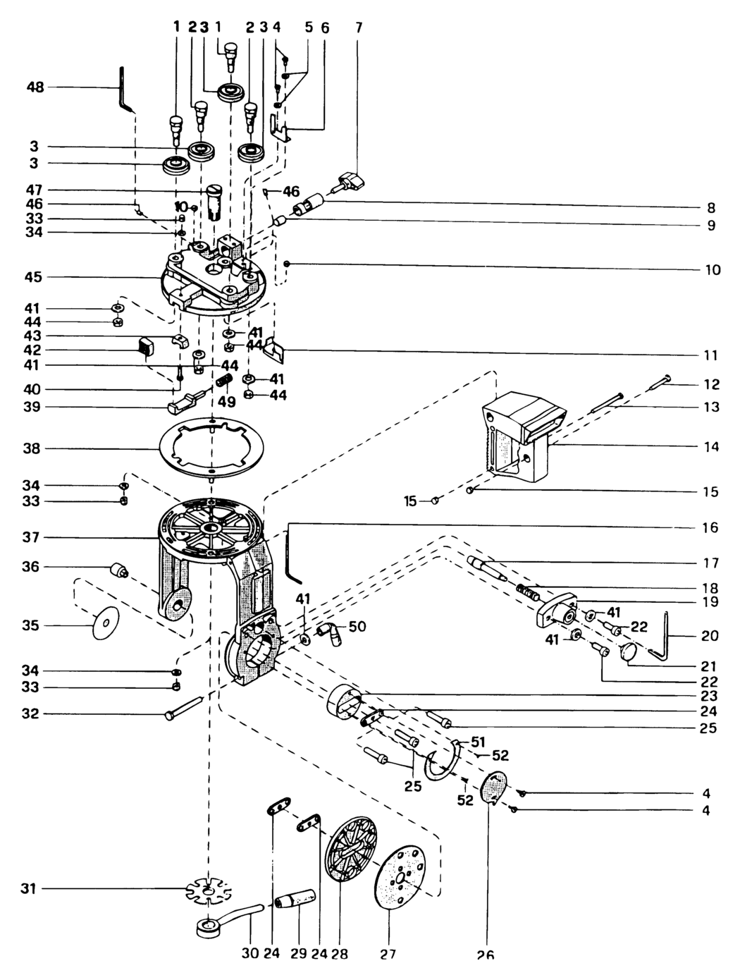 Dewalt radial clearance arm saw spares