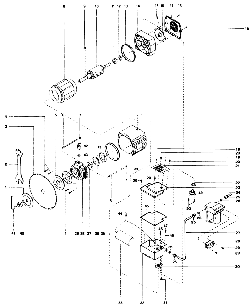 Dewalt DW8101----E Type 1 Radial Arm Saw Spare Parts