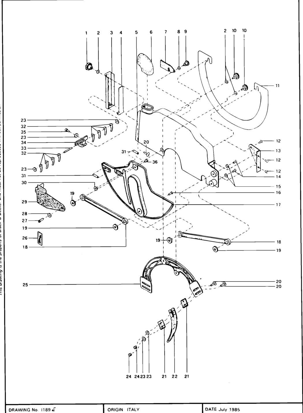 Dewalt DW8101----F Type 1 Radial Arm Saw Spare Parts