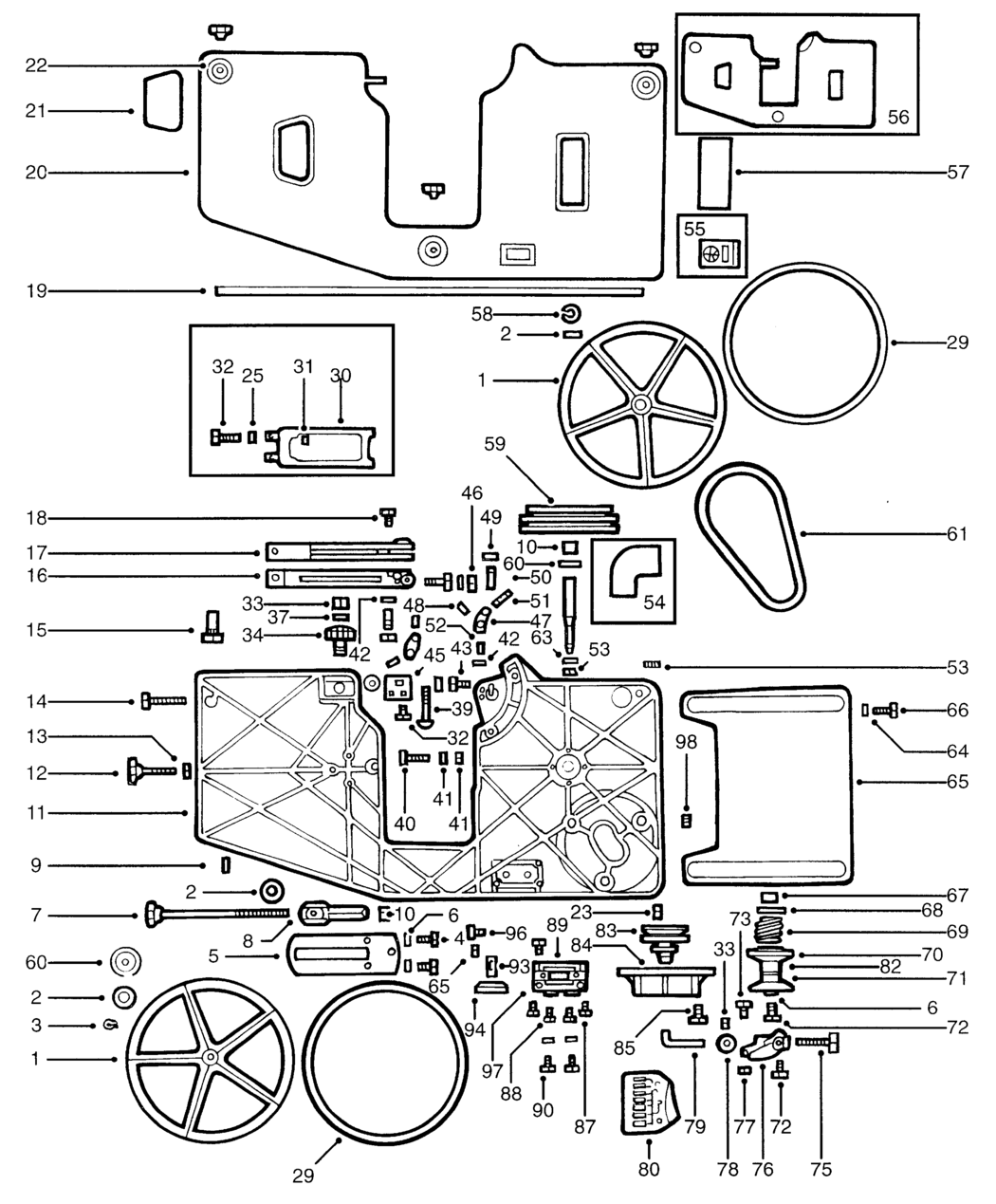 Dewalt BS1310----A Type 1 Bandsaw Spare Parts