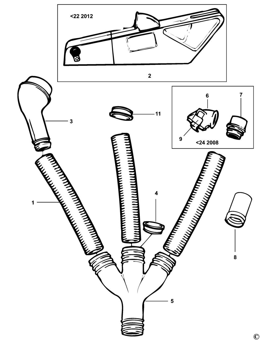 Dewalt DE3500 Type 1 Dust Ext Kit Spare Parts