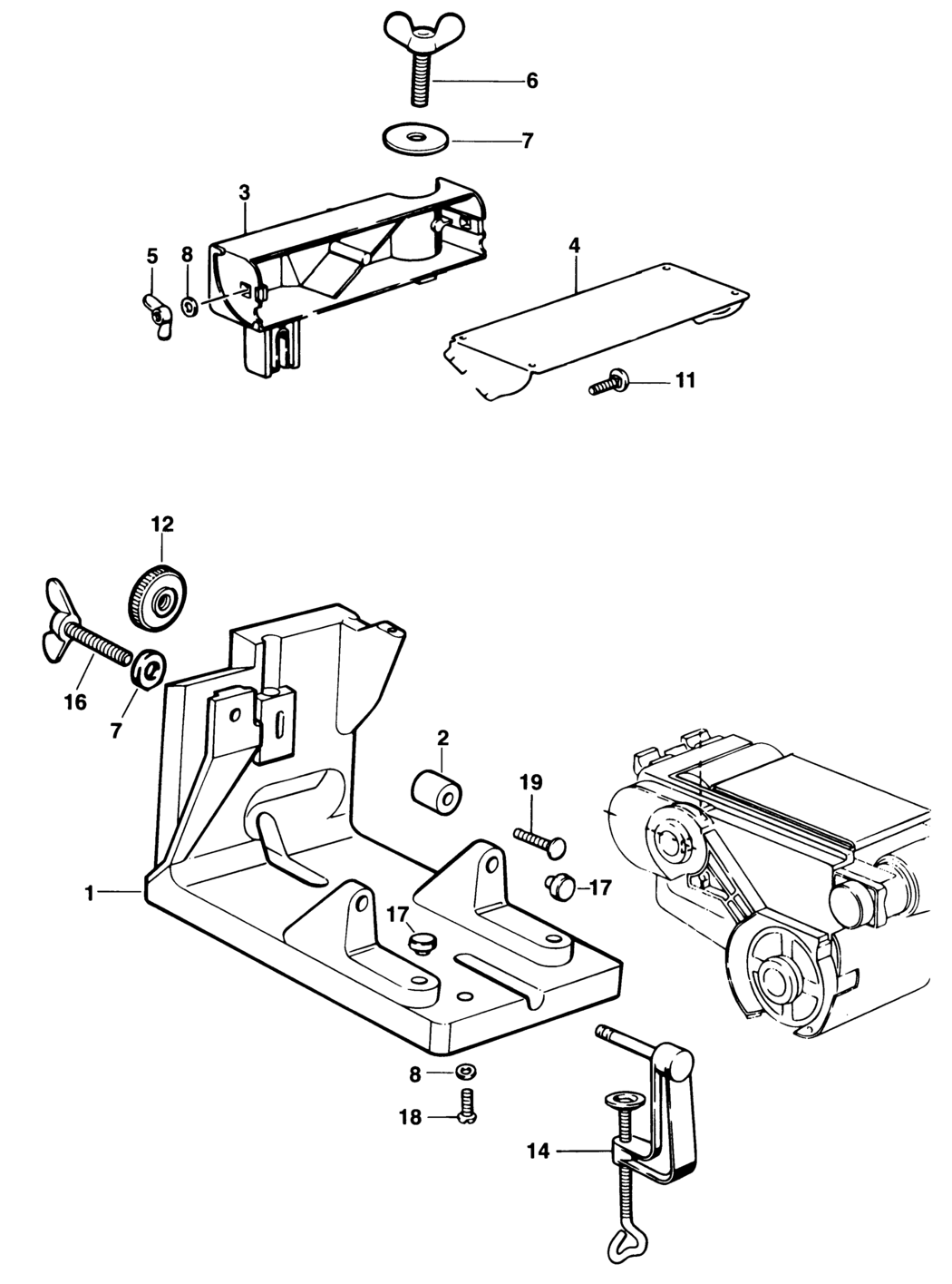 Dewalt DE4051 Type 1 Stand Spare Parts