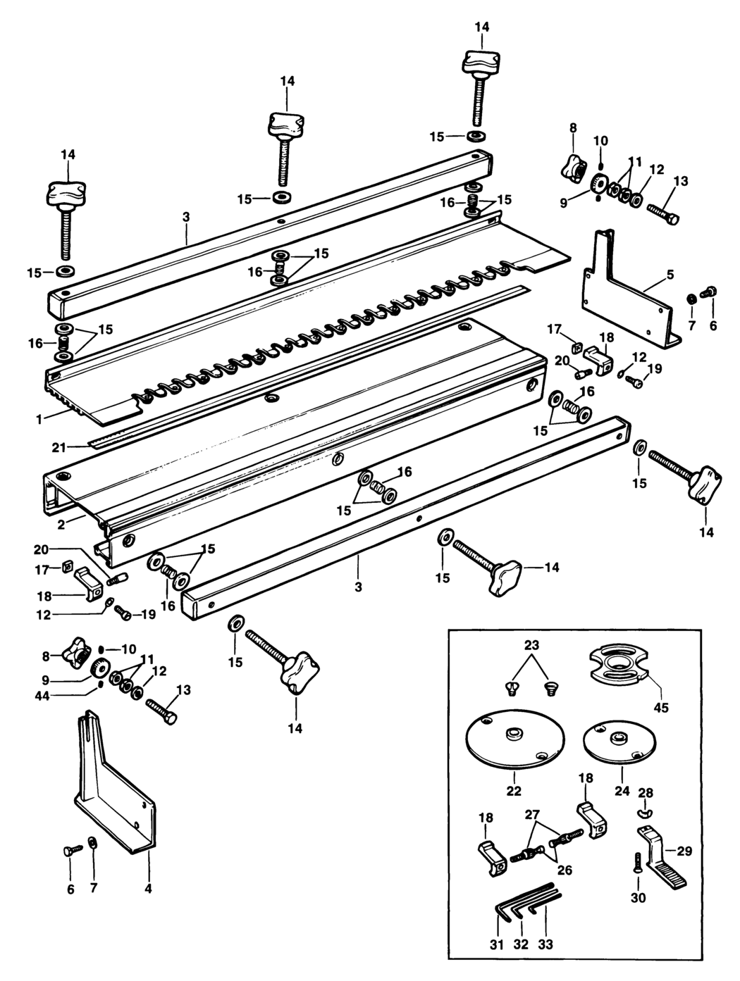 Dewalt DE6252 Type 1 Dovetail Jig Spare Parts