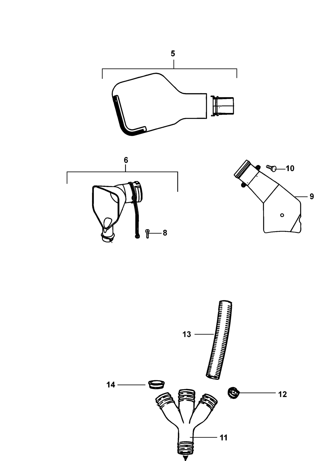 Dewalt DE7088 Type 1 Dust Extraction Kit Spare Parts