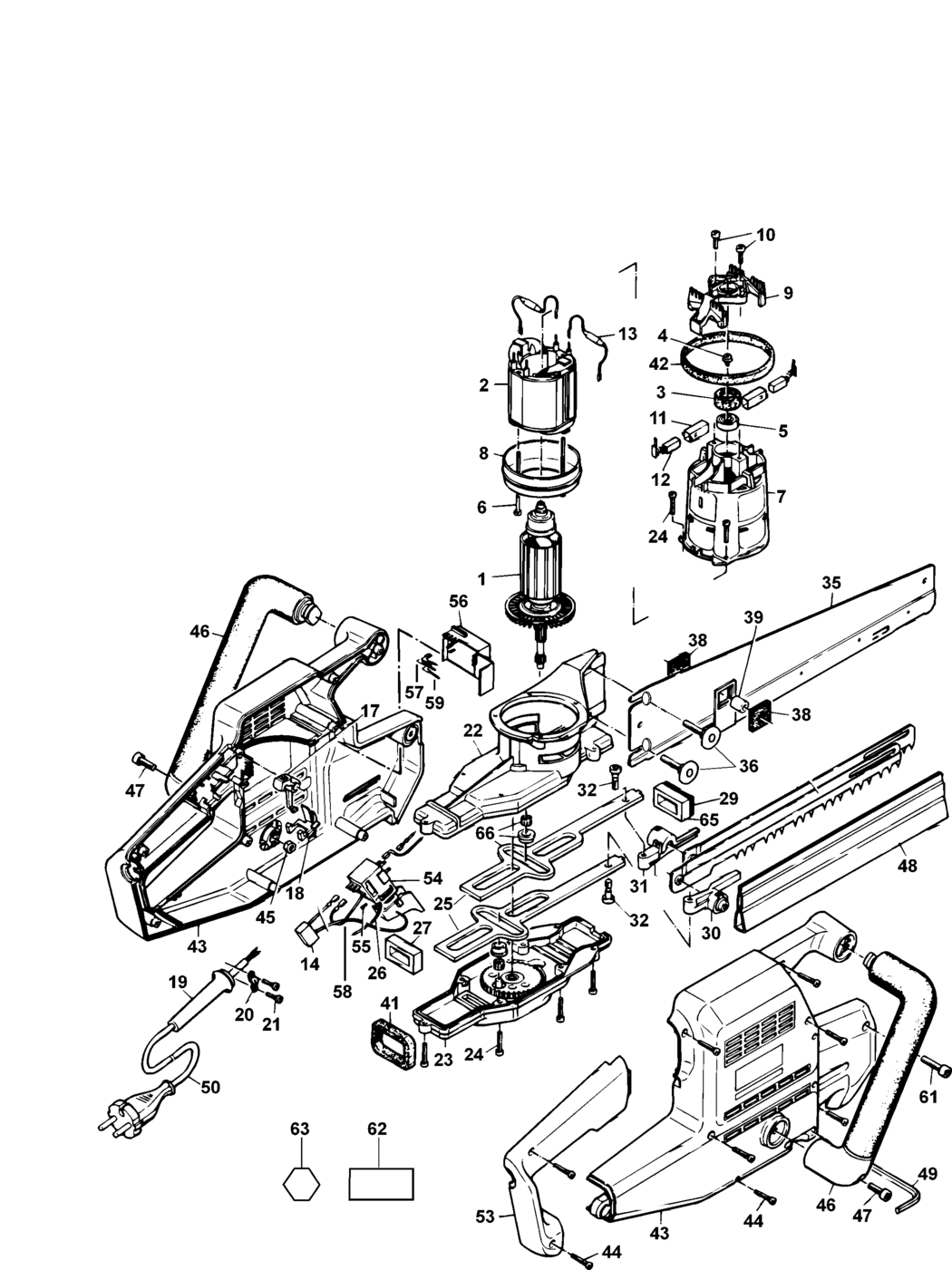 Dewalt DW391 Type 3 Universal Saw Spare Parts