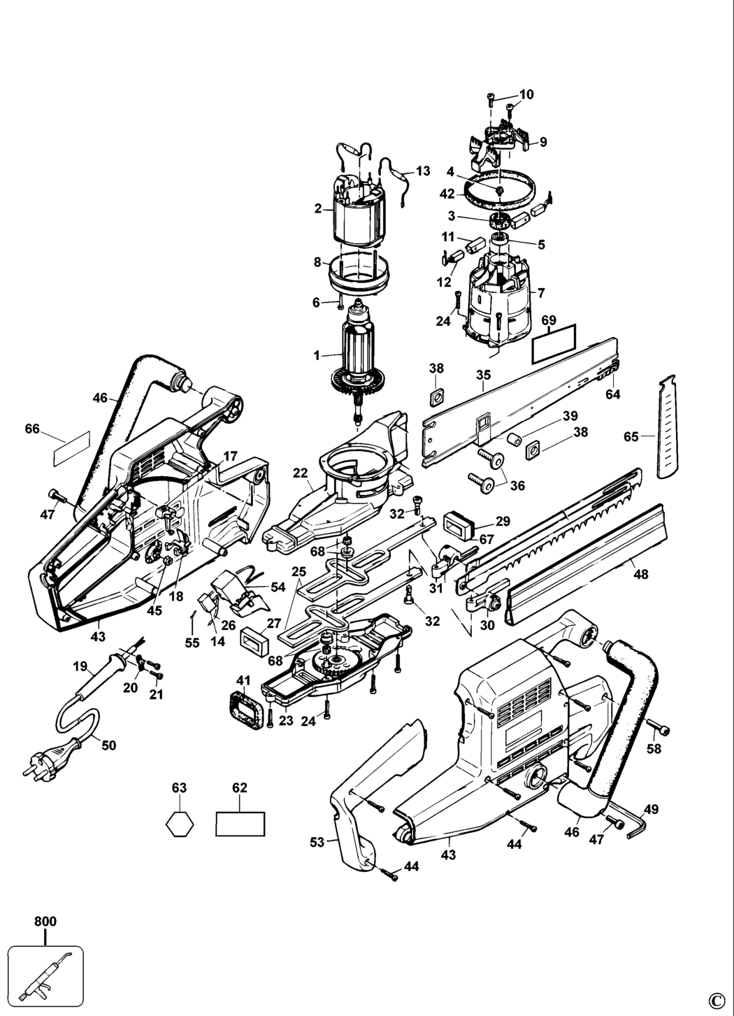 Dewalt DW393 Type 1 Universal Saw Spare Parts