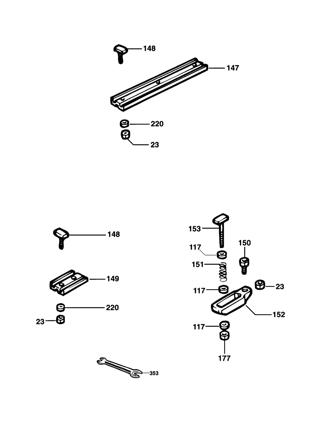 Dewalt DE2010 Type 1 Adaptor Spare Parts